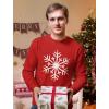 imageChristmas Snowflake Shirt for Men Tacky Sweater Style Xmas Holiday Mens Long Sleeve TShirtRed