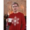 imageChristmas Snowflake Shirt for Men Tacky Sweater Style Xmas Holiday Mens Long Sleeve TShirtRed