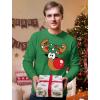 imageCute Reindeer Ugly Christmas Shirt Men Tacky Sweater Style Xmas Holiday Mens Long Sleeve TShirtGreen