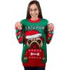 imagePug Christmas Sweater for Men Women Adult Unisex Santa Paws Ugly Xmas Holiday Tacky SweaterMulticolor