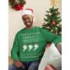 imageTstars Merry Fishmas Sweatshirt Men Fishing Ugly Christmas Sweater Style Long Sleeve MediumGreen