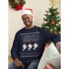 imageTstars Merry Fishmas Sweatshirt Men Fishing Ugly Christmas Sweater Style Long Sleeve MediumNavy