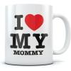 imageI Love Heart My Mommy Coffee Mug Ceramic Tea Cup Perfect Birthday Day Gift Mug 15 Ounce White