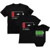 imageTstars Matching Family Shirts Set Full Charge Low Battery Mom Dad and Baby OutfitsMom Black  Dad Black  Baby Black