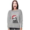 imageTstars Slothy Christmas Ugly Christmas Sweater Sloth Women SweatshirtGray