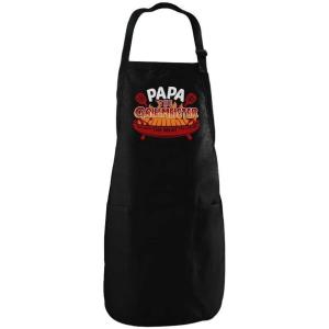 imageBBQ Aprons for Men Papa The Grillmeister The Man The Legend Mens Aprons for Cooking Funny Dad BBQ Apron Cooking Chef Grilling Apron Unisex One Size Black