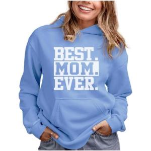 imageBest Mom Ever Hoodie Gifts for Wife New Mothers Moms Gift from Daughter Son Mothers Day Hoodies for WomenCalifornia Blue