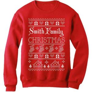 imageMatching Family Ugly Christmas Sweatshirts for Mom Dad Kids Xmas Outfits Mom Red Large