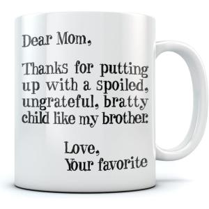 imageMom Mug Gifts From Daughter Son Mothers Day Funny Coffee Mugs for Moms 15 Oz WhiteWhite