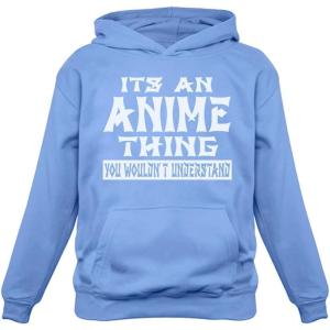 imageTstars Funny Anime Hoodies for Men Novelty Gifts Japanese Manga Sweatshirt Pullover HoodieCalifornia Blue