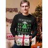 imageAlien Reindeer Abduction Long Sleeve Shirt Men UFO Ugly Christmas Sweater StyleLong Sleeve  Black