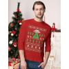 imageAlien Reindeer Abduction Long Sleeve Shirt Men UFO Ugly Christmas Sweater StyleLong Sleeve  Red