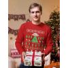imageAlien Reindeer Abduction Long Sleeve Shirt Men UFO Ugly Christmas Sweater StyleLong Sleeve  Red
