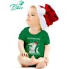 imageBig Trex Santa Ugly Christmas Sweater Baby Grow Vest Baby Bodysuit 12M Green