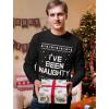 imageFunny Ive Been Naughty Ugly Christmas Shirt for Men Tacky Sweater Style Holiday Xmas Mens Long Sleeve TShirtNaughty Long Sleeve  Black