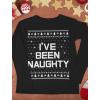imageFunny Ive Been Naughty Ugly Christmas Shirt for Men Tacky Sweater Style Holiday Xmas Mens Long Sleeve TShirtNaughty Long Sleeve  Black