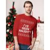imageFunny Ive Been Naughty Ugly Christmas Shirt for Men Tacky Sweater Style Holiday Xmas Mens Long Sleeve TShirtNaughty Long Sleeve  Red