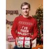 imageFunny Ive Been Naughty Ugly Christmas Shirt for Men Tacky Sweater Style Holiday Xmas Mens Long Sleeve TShirtNaughty Long Sleeve  Red