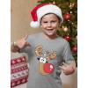imageFunny Reindeer Ugly Christmas Sweater TShirt Boys Girls Tacky Holiday Xmas Shirt for Toddler KidsGray