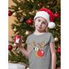 imageFunny Reindeer Ugly Christmas Sweater TShirt Boys Girls Tacky Holiday Xmas Shirt for Toddler KidsGray