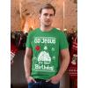 imageFunny Ugly Christmas Shirt for Men Go Jesus Its Your Birthday Mens Holiday Xmas Sweater TShirtGreen