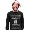 imageGangsta Wrapper Funny Ugly Christmas Sweater Gangster Wrappa Long Sleeve TShirtGreen