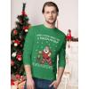 imageI Touch My Elf Sweatshirt Men Ugly Christmas Sweater Style Long Sleeve ShirtGreen
