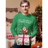 imageI Touch My Elf Sweatshirt Men Ugly Christmas Sweater Style Long Sleeve ShirtGreen