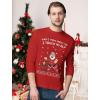 imageI Touch My Elf Sweatshirt Men Ugly Christmas Sweater Style Long Sleeve ShirtRed