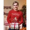 imageI Touch My Elf Sweatshirt Men Ugly Christmas Sweater Style Long Sleeve ShirtRed