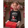 imageKungfu Santa Claus Funny Youth Kids Ugly Christmas Shirt Tacky Sweater Style Xmas Holiday Long Sleeve TShirtBlack