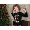 imageKungfu Santa Claus Funny Youth Kids Ugly Christmas Shirt Tacky Sweater Style Xmas Holiday Long Sleeve TShirtBlack