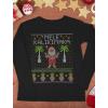 imageMele Kalikimaka Shirt for Men Hawaiian Santa Claus Ugly Christmas Mens Long Sleeve TShirtBlack