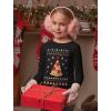 imagePizza Tree Ugly Christmas Shirt for Boys Girls Tacky Sweater Style Holiday Xmas Long Sleeve TShirt for Youth Kids LargeBlack