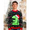 imageSanta Trex Funny Ugly Christmas Sweater for Men Women Dinosaur Xmas Sweaters Large Multicolor