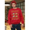 imageTeenage Mutant Ninja Turtles Ugly Christmas Sweatshirts TMNT Pizza Holiday Xmas Sweatshirt for Men and WomenRed
