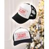 imageTstars Ive Been Naughty Christmas Trucker Hat Mesh Cap for Men Women Funny Holiday Xmas Snapback HatsBlackWhite