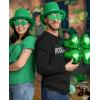 imageTstars Mens St Patricks Day Long Sleeve Shirt with Irish Clover and Lucky Shamrock DesignHooligan  Black