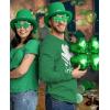imageTstars Mens St Patricks Day Long Sleeve Shirt with Irish Clover and Lucky Shamrock DesignIrish  Green