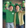 imageTstars Mens St Patricks Day Long Sleeve Shirt with Irish Clover and Lucky Shamrock DesignPocket Clover  Green
