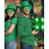 imageTstars Mens St Patricks Day Long Sleeve Shirt with Irish Clover and Lucky Shamrock DesignPocket Clover  Green