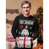 imageUgly Christmas Long Sleeve TShirt for Men Go Jesus Its Your Birthday Tacky Sweater Style Holiday Xmas Long Sleeve TShirtBlack