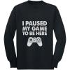 imageGaming Shirt Kids Boys Girls Gifts for Gamers Youth Gamer I Paused My Game to Be Here Long Sleeve ShirtsBlack