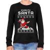 imageKungfu Santa Claus Funny Youth Kids Ugly Christmas Shirt Tacky Sweater Style Xmas Holiday Long Sleeve TShirtBlack
