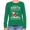 imageKungfu Santa Claus Funny Youth Kids Ugly Christmas Shirt Tacky Sweater Style Xmas Holiday Long Sleeve TShirtGreen