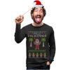 imageMele Kalikimaka Shirt for Men Hawaiian Santa Claus Ugly Christmas Mens Long Sleeve TShirtBlack