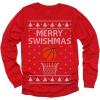 imageMerry Swishmas Boys Ugly Christmas Sweater Style Basketball Xmas Holiday Youth Kids Long Sleeve TShirtRed