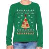 imagePizza Tree Ugly Christmas Shirt for Boys Girls Tacky Sweater Style Holiday Xmas Long Sleeve TShirt for Youth Kids LargeGreen
