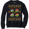 imageTeenage Mutant Ninja Turtles Ugly Christmas Sweatshirts TMNT Pizza Holiday Xmas Sweatshirt for Men and WomenBlack