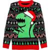 imageTrex Ugly Christmas Sweater Dino Dinosaur Lovers Gift for Men Women Small Multicolor